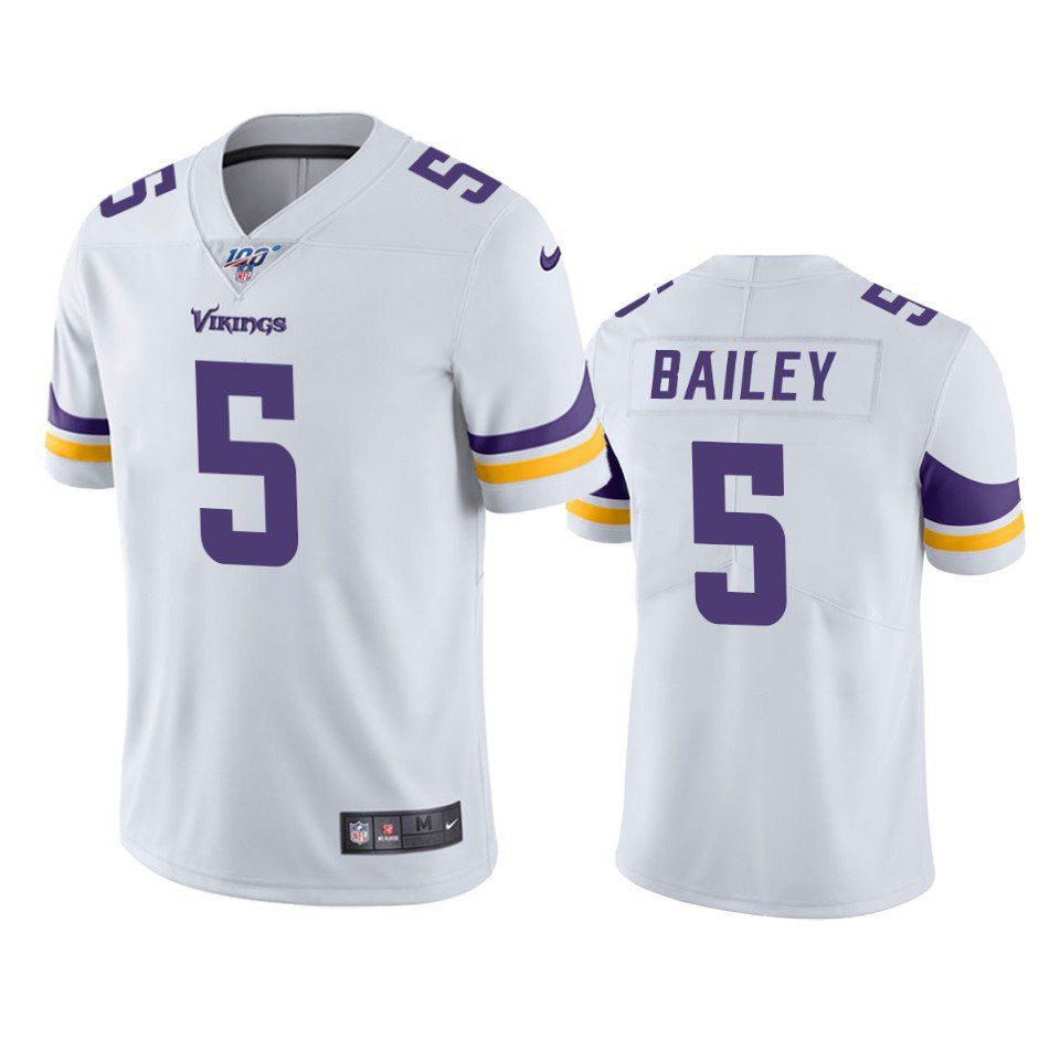 Men Minnesota Vikings #5 Dan Bailey Nike White 100th Limited NFL Jersey->minnesota vikings->NFL Jersey